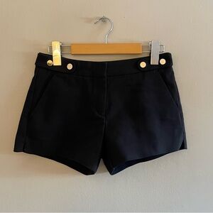 Dynamite Black Dressy Shorts with Gold Button Waist Tabs – Size 0 EUC
